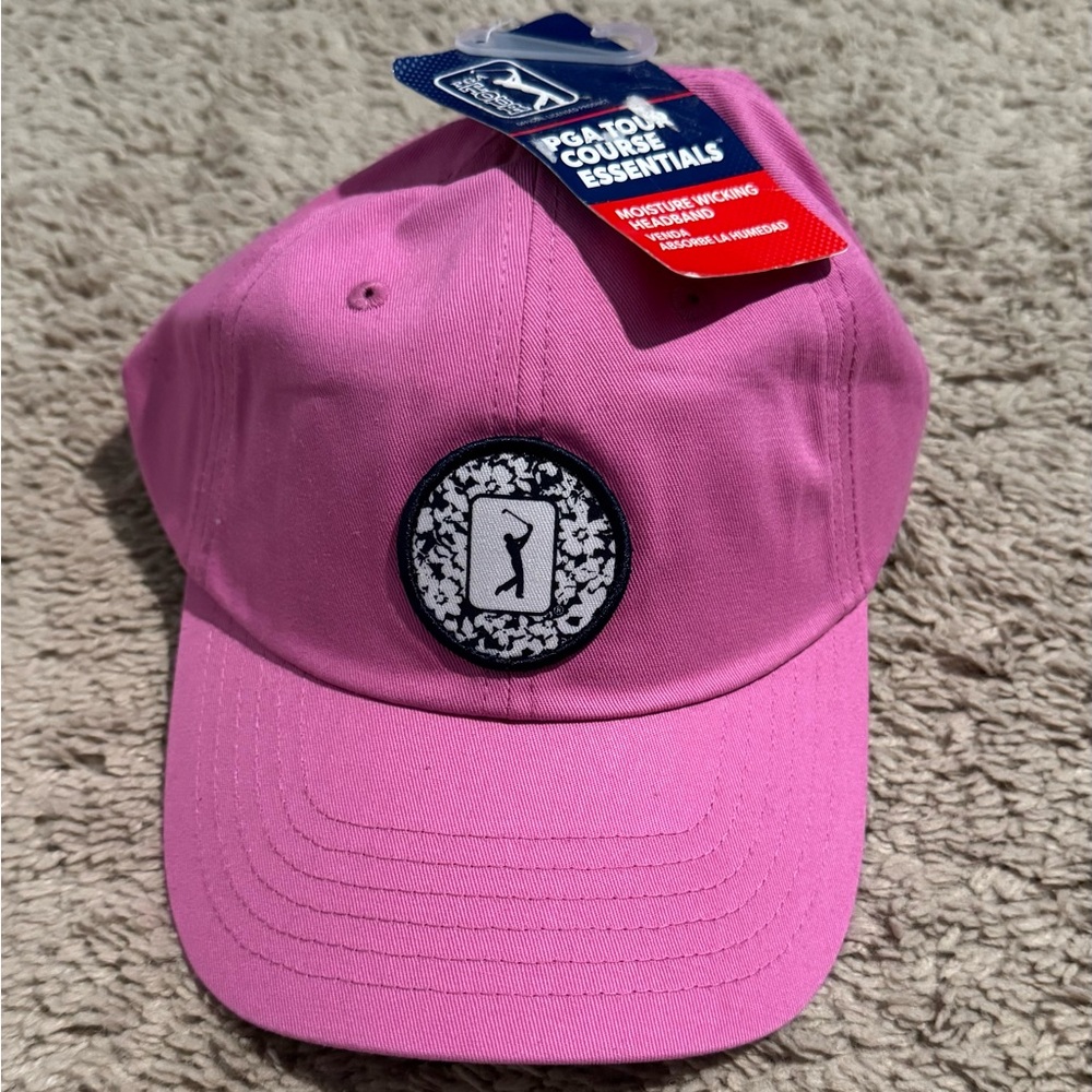Pink Golf Cap with Logo